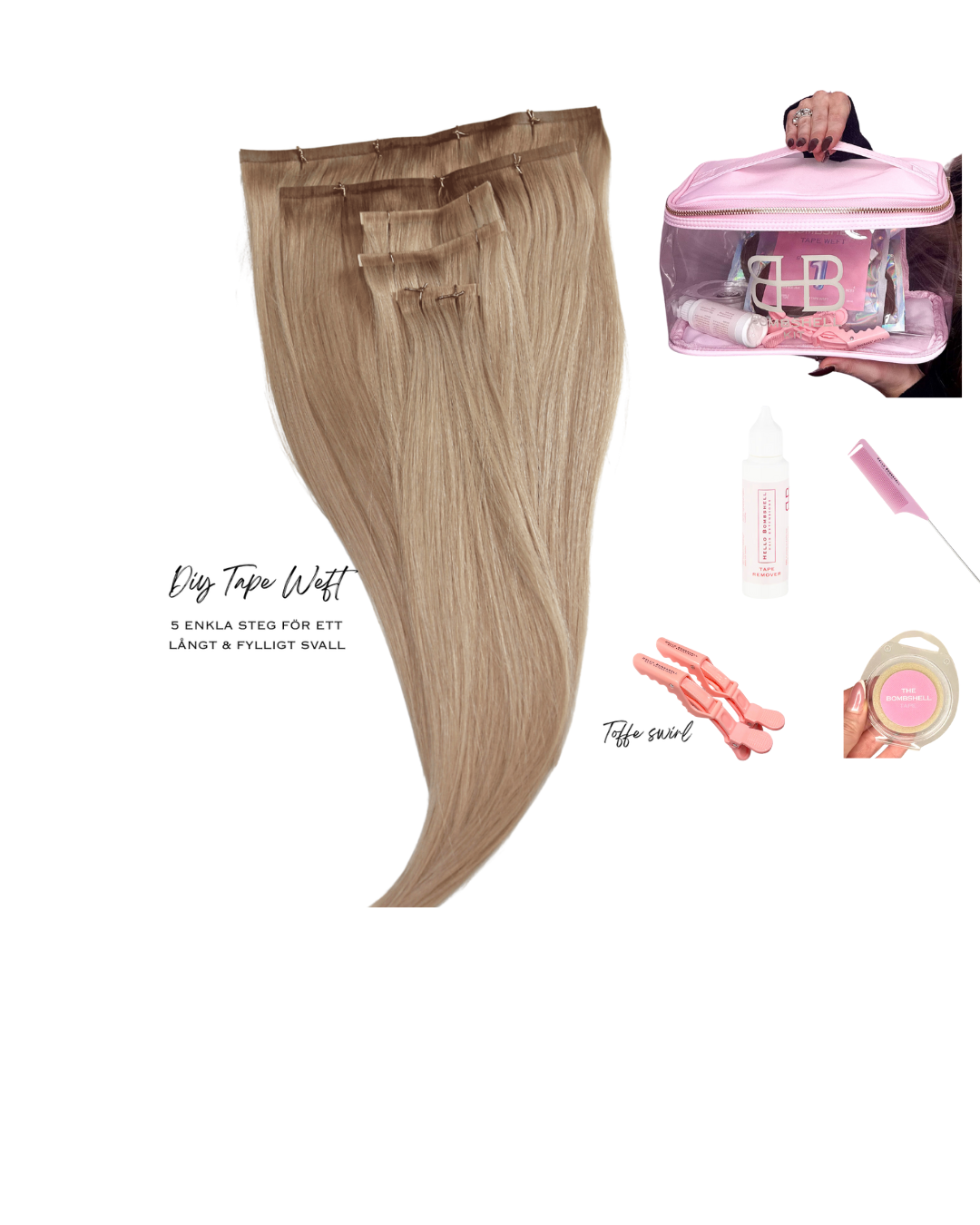 DIY TAPE WEFT- TOFFE SWIRL